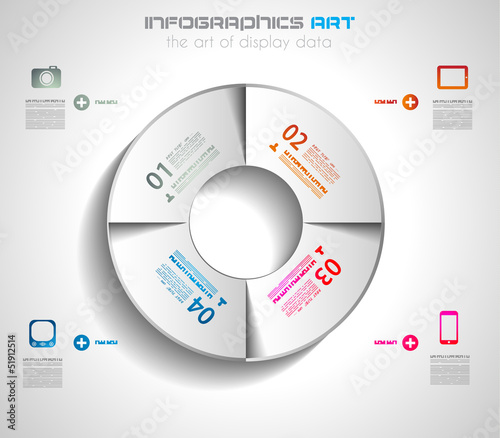 Vector: Infographic design template with paper tags. Infographic design template with paper tags.
