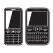 Modern mobile set phone with QWERTY keyboard