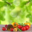 Raw vegetable and pasta