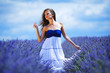 woman on lavender field