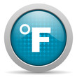 fahrenheit blue circle web glossy icon