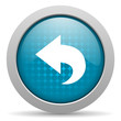 back blue circle web glossy icon