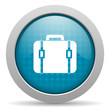 baggage blue circle web glossy icon