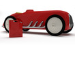 Vintage race car and a canister