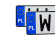 Two license Plates