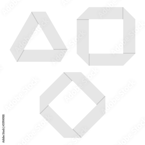 Vector: gefaltete elemente origami I gefaltete elemente origami I