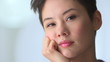 Happy Mixed race Asian woman smiling