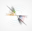 abstract futuristic fade computer technology business background