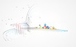 abstract futuristic fade computer technology business background