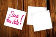 Illustration: zettl-brettl papierblaetter save the date! I zettl-brettl papierblaetter save the date! I