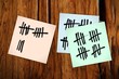 Foto: zettl-brettl papierblaetter strichliste I zettl-brettl papierblaetter strichliste I