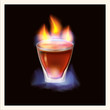 Vektor: Burning drink - vector illustration Burning drink - vector illustration