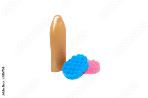 Photo: esponjas con bote de gel esponjas con bote de gel