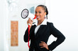 Photo: landlady or realtor advertising an apartment landlady or realtor advertising an apartment