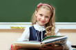 smiling schoolgirl