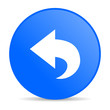 back blue circle web glossy icon
