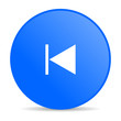 prev blue circle web glossy icon