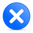 cancel blue circle web glossy icon
