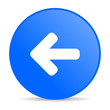 arrow left blue circle web glossy icon