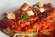 pasta with chicken breast and marinara sauce