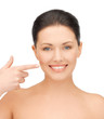 woman showing her teeth
