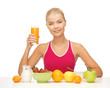 young woman eating healthy breakfast