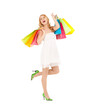 woman with shopping bags