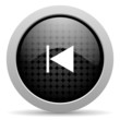 prev black circle web glossy icon