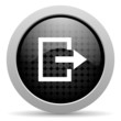 exit black circle web glossy icon