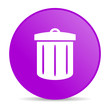 recycle violet circle web glossy icon