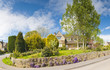 Traditional rural homes scene