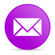 mail violet circle web glossy icon