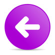 arrow left violet circle web glossy icon