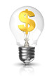 Illustration: Light bulb with a dollar sign Light bulb with a dollar sign