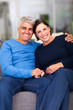 loving mature couple relaxing at home