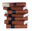 stack of Old  vintage books Goethe isolated on white