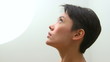 Video: Beautiful Mixed Race woman looking into light Beautiful Mixed Race woman looking into light