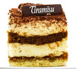 Delicious tiramisu dessert with cacao powder on top