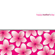 Happy Mother's Day Frangipani (Plumeria) card in vector format.