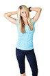 Foto: Tired, exhausted fitness woman Tired, exhausted fitness woman