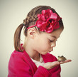 Photo: Little Princess kissing a frog Little Princess kissing a frog