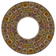 radial sound-system woofer pattern