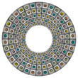 radial sound-system woofer pattern