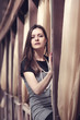Girl in the curtains