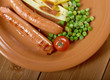 Foto: Sausages with french fries Sausages with french fries