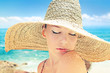 woman on a beach