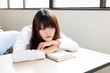 asian school girl in high school