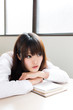 asian school girl in high school