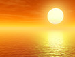 beautiful golden sunrise sun on the right