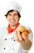 Chef with eggs